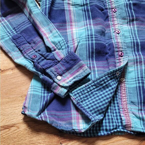 Kuhl Long Sleeve Plaid Flannel Button Front Cotton Small - Picture 2 of 8